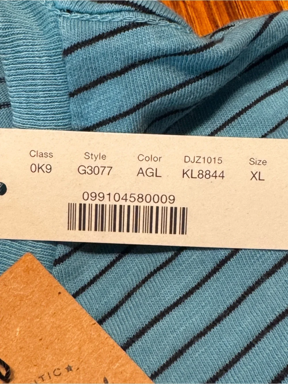 J.Crew Garment-Dyed Striped Pocket Tee – Light Blue/Navy, XL – New w/ Tags
